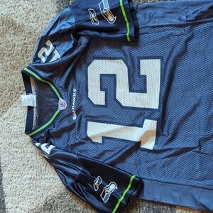NFL Equipment On Field Reebok Seahawks Fan 12 Jersey Top Size Youth Large 14/16